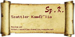 Szattler Kamélia névjegykártya